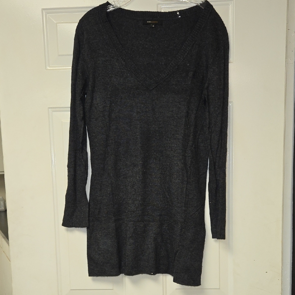 BCBGMaxAzria Black Casual Long Sleeve Sweater Dress